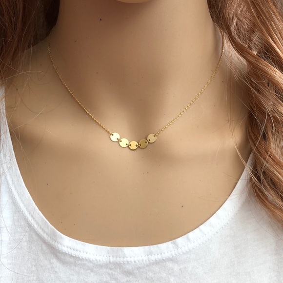 Crystal Necklace Epoch 14k Gold Bar Necklace Vintage 14K Gold